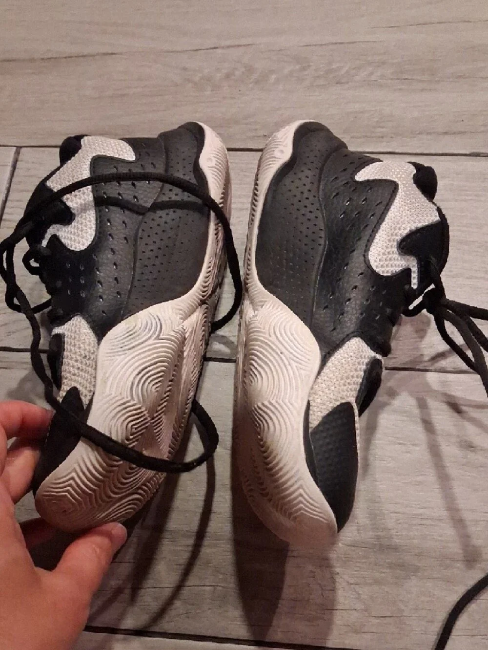 Under Armour Black, White & Gold Basketball Shoes